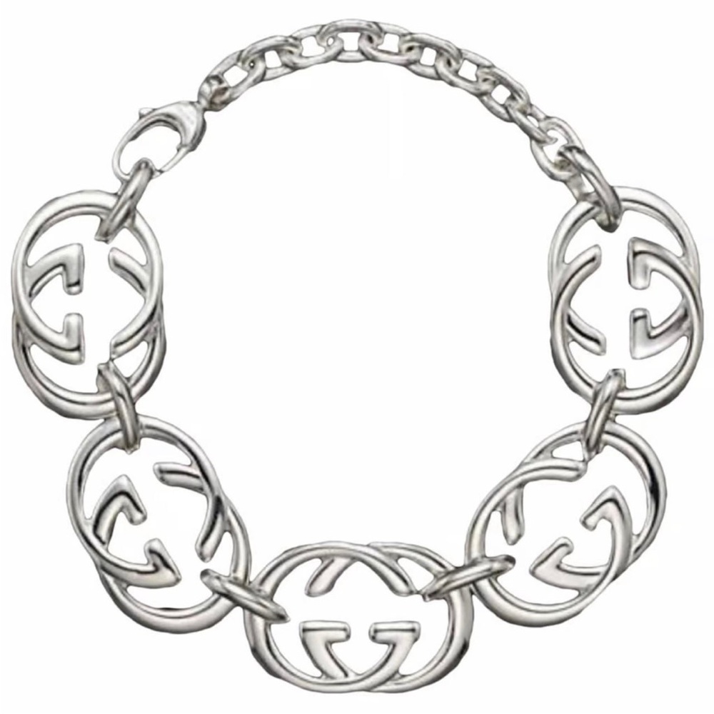 NEW Gucci Sterling SilverInterlocking GG Britt Bracelet - Picture 5 of 10